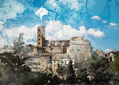 Watercolor of Cathedral