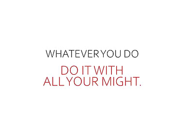 Do It With All Your Might