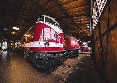 Red Train Cars