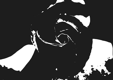 Rose Flower BW