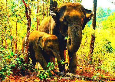 a small family in the fore