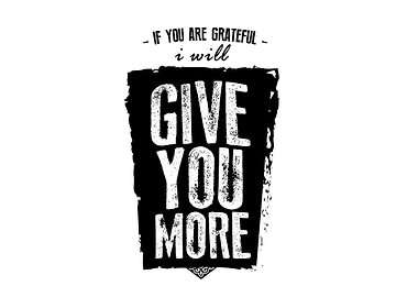 if you are grateful