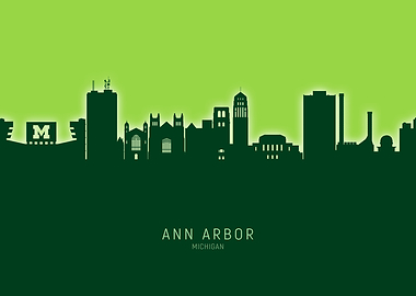 Ann Arbor Skyline Michigan