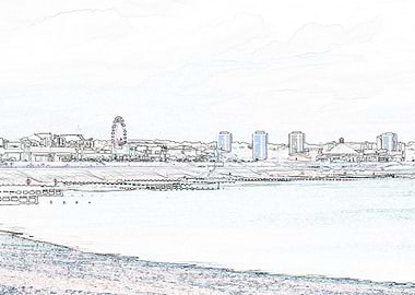 Outline of Aberdeen coast