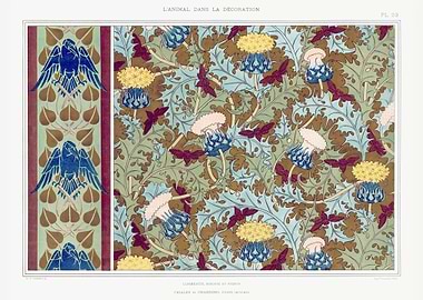 Ravens stenciled border