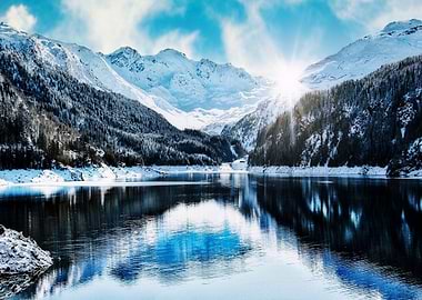 landscape winter lake