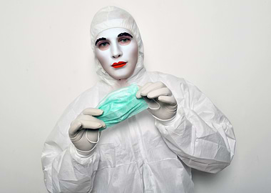 Covid and Nurses with Mask