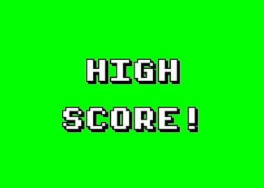 Videogame message high sco