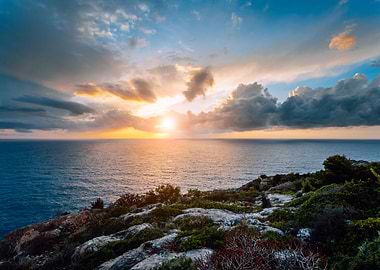 Dramatic Moody Sunset On T