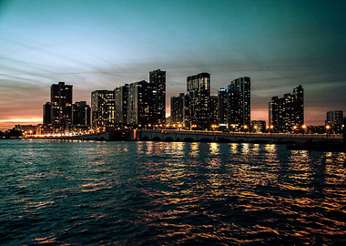 Miami City at night USA