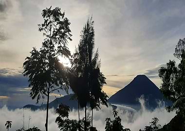 Twilight in mountain