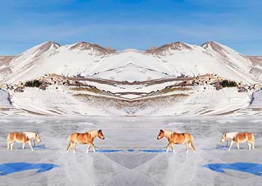 Ponies in craken lake