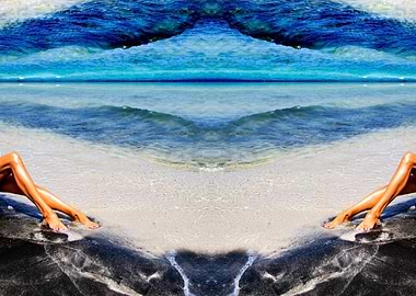 Legs Relaxing on beach