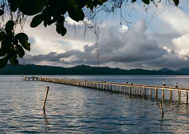 Cloudscape With Wooden Pie