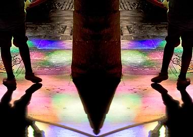 legs shadows tomb church