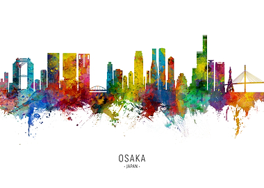Osaka Japan Skyline II