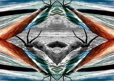 tree trunk in the waves