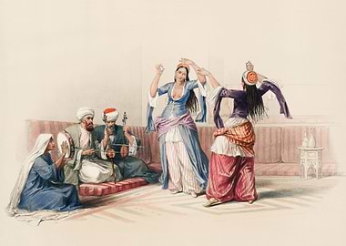 Historical party scene