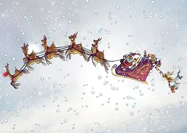 Snowy Santa Christmas Eve