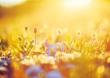 Closeup Blooming Meadow