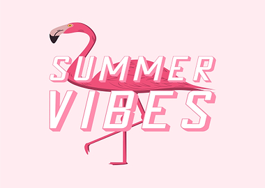Summer Vibes Flamingo