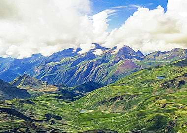 Panoramic view of Alps