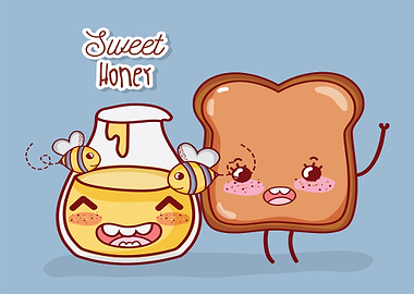Funny Honey And Toast