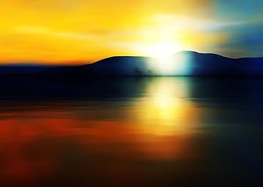 Sunset in the Mountain