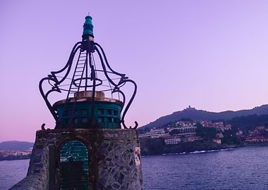 Lighthouse Violet Ocean