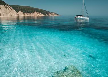 Azure Blue Lagoon With Cal