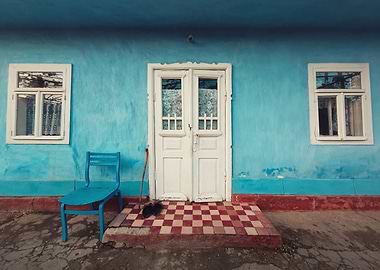 old rural house facade