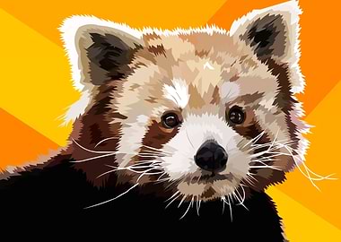 Red Panda yellow orange