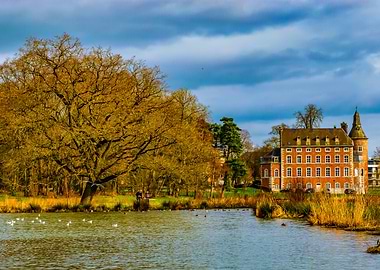 Castle of Monceau far away
