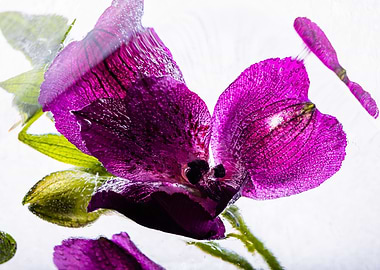 Alstroemeria in ice 4