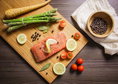 Salmon green Asparagus