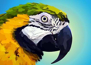 Yellow Green parrot