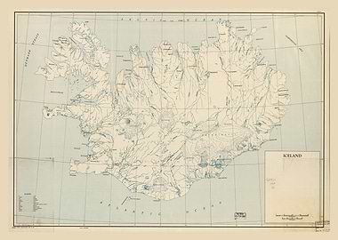 Map of Iceland 1949