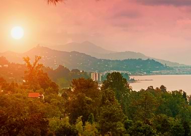 Background Batumi Beach Be