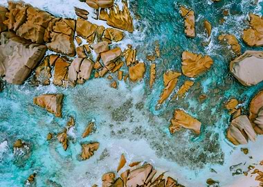 Aerial Top View Of Tropica