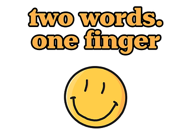 Two words One finger