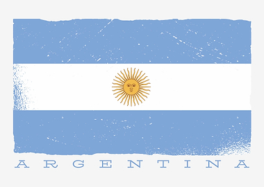 Distressed Argentina Flag