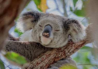 sleepy koala