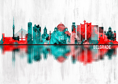 Belgrade Serbia Skyline