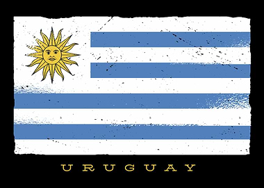 Distressed Uruguay Flag
