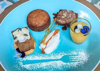 Various sweet desserts