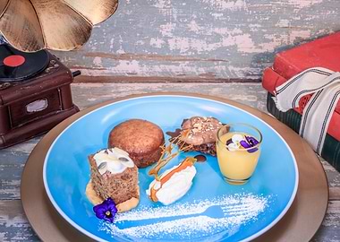 Various sweet desserts