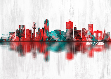 Ann Arbor Michigan Skyline