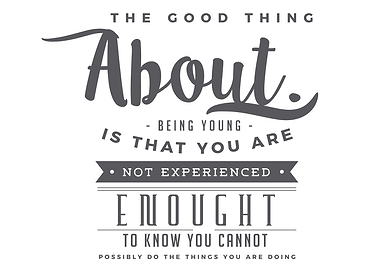 The good thing about being