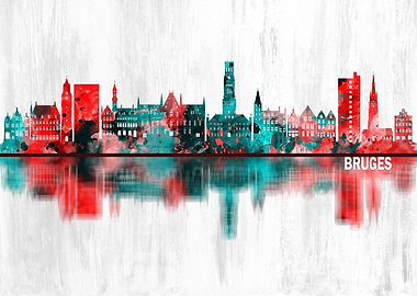 Bruges Belgium Skyline