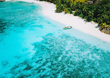 Aerial Drone Above View Of